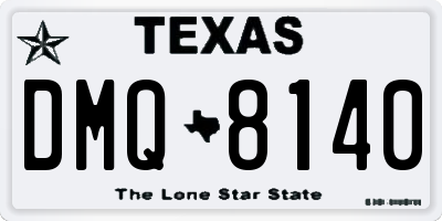 TX license plate DMQ8140