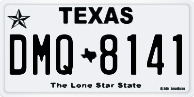 TX license plate DMQ8141