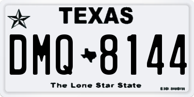 TX license plate DMQ8144