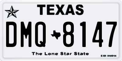 TX license plate DMQ8147
