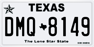 TX license plate DMQ8149