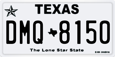 TX license plate DMQ8150