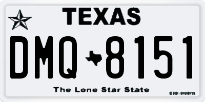 TX license plate DMQ8151