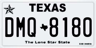 TX license plate DMQ8180