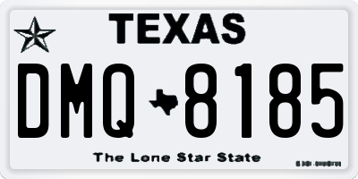 TX license plate DMQ8185