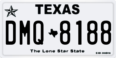 TX license plate DMQ8188