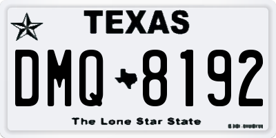 TX license plate DMQ8192