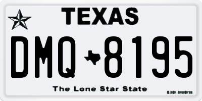 TX license plate DMQ8195