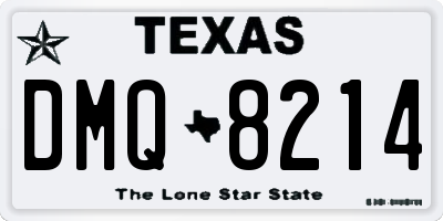 TX license plate DMQ8214