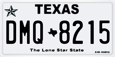 TX license plate DMQ8215