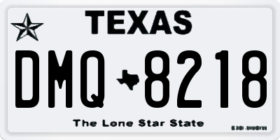 TX license plate DMQ8218