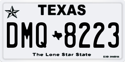 TX license plate DMQ8223