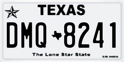 TX license plate DMQ8241