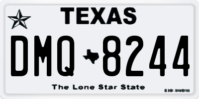 TX license plate DMQ8244