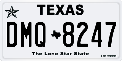 TX license plate DMQ8247