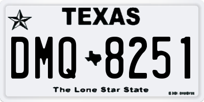 TX license plate DMQ8251