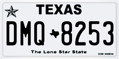 TX license plate DMQ8253