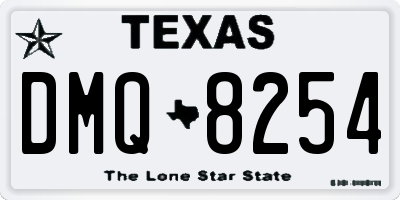 TX license plate DMQ8254