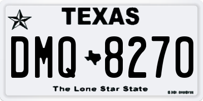 TX license plate DMQ8270