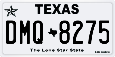 TX license plate DMQ8275
