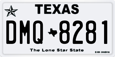 TX license plate DMQ8281