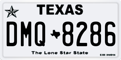 TX license plate DMQ8286