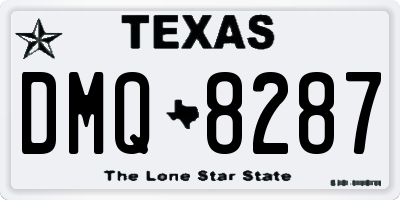 TX license plate DMQ8287