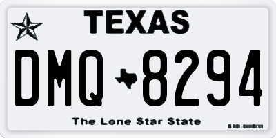 TX license plate DMQ8294