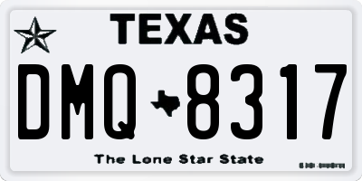 TX license plate DMQ8317
