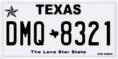 TX license plate DMQ8321