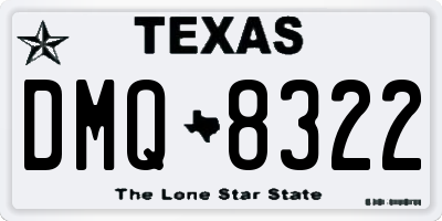TX license plate DMQ8322