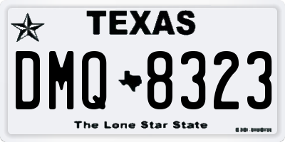 TX license plate DMQ8323