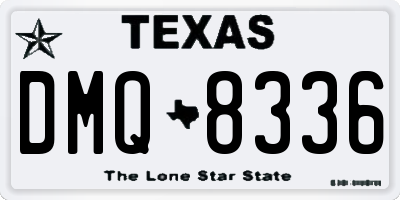 TX license plate DMQ8336