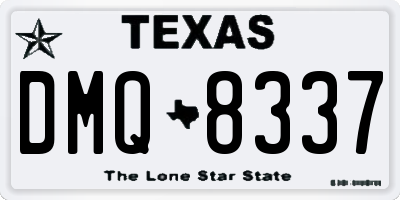 TX license plate DMQ8337
