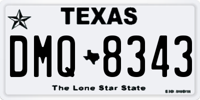 TX license plate DMQ8343