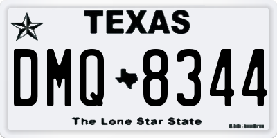TX license plate DMQ8344