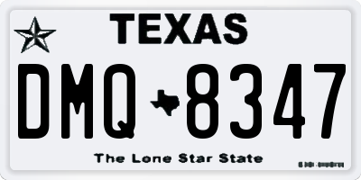 TX license plate DMQ8347