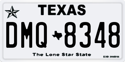 TX license plate DMQ8348
