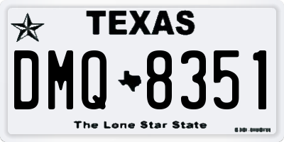 TX license plate DMQ8351