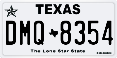 TX license plate DMQ8354