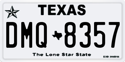 TX license plate DMQ8357