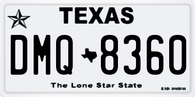 TX license plate DMQ8360