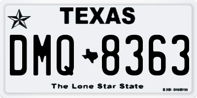 TX license plate DMQ8363