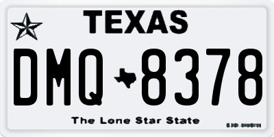 TX license plate DMQ8378