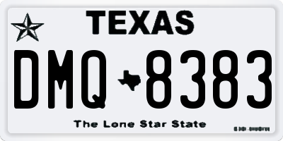 TX license plate DMQ8383