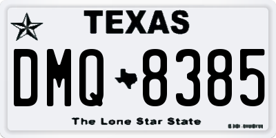 TX license plate DMQ8385