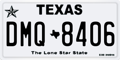 TX license plate DMQ8406