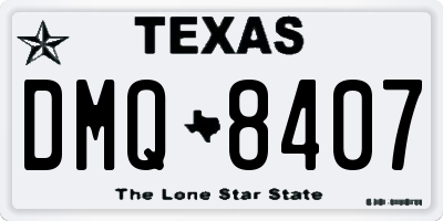 TX license plate DMQ8407
