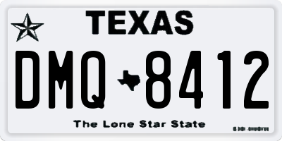 TX license plate DMQ8412