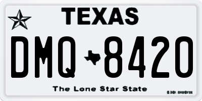 TX license plate DMQ8420